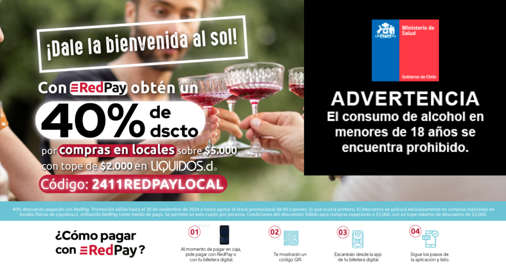 Liquidos.cl: 40% de descuento en locales a lo largo del país
